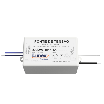 Fonte de Tensão 5V 4,5A - 22,5W - LX0545