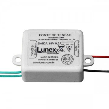 Fonte de Tensão 18V 0,3A - 9W - LX1803