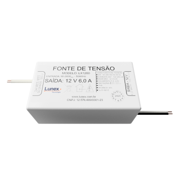 Fonte de Tensão 12V 6,0A - 72W - LX1260